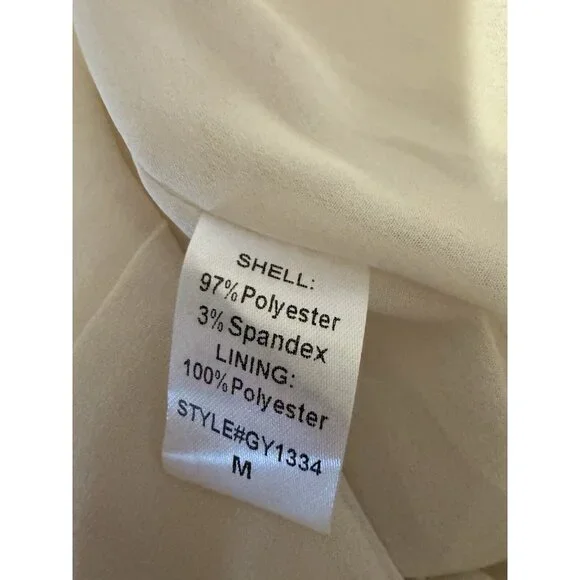 DO + BE Ivory Pearl Strap M Medium Silky Dress NEW NWT - Picture 15 of 16